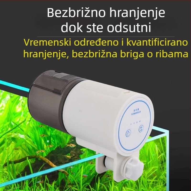Automatski hranilica za akvarij s tajmerom za dekorativne ribe i kornjače