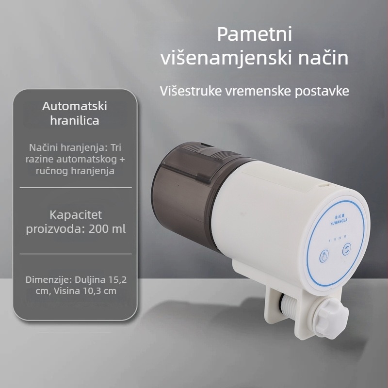 Automatski hranilica za akvarij s tajmerom za dekorativne ribe i kornjače