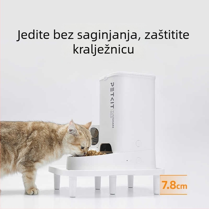 Xiaopei uzvišenistalak za hranjenje mačaka – plastični stol za hranjenje s držačem zdjele