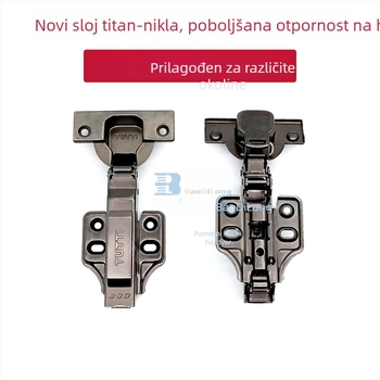 Šarka vrata ormara s turbinskim podešavanjem, brzo ugradnja uz kasetu, 1 mm željeza