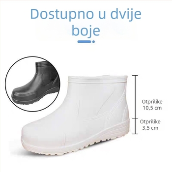Cipele za kišu od EVA pjene - protuklizna potplata, kratka visina nadkoljenika, okrugli vrh, niski pet (1–3 cm)