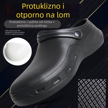 Unisex kuharske cipele s protukliznim EVA gornjim dijelom, plastična zaštita prstiju, vodootporne, lagane, za sve sezone