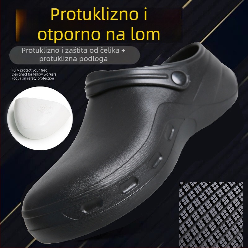 Unisex kuharske cipele s protukliznim EVA gornjim dijelom, plastična zaštita prstiju, vodootporne, lagane, za sve sezone