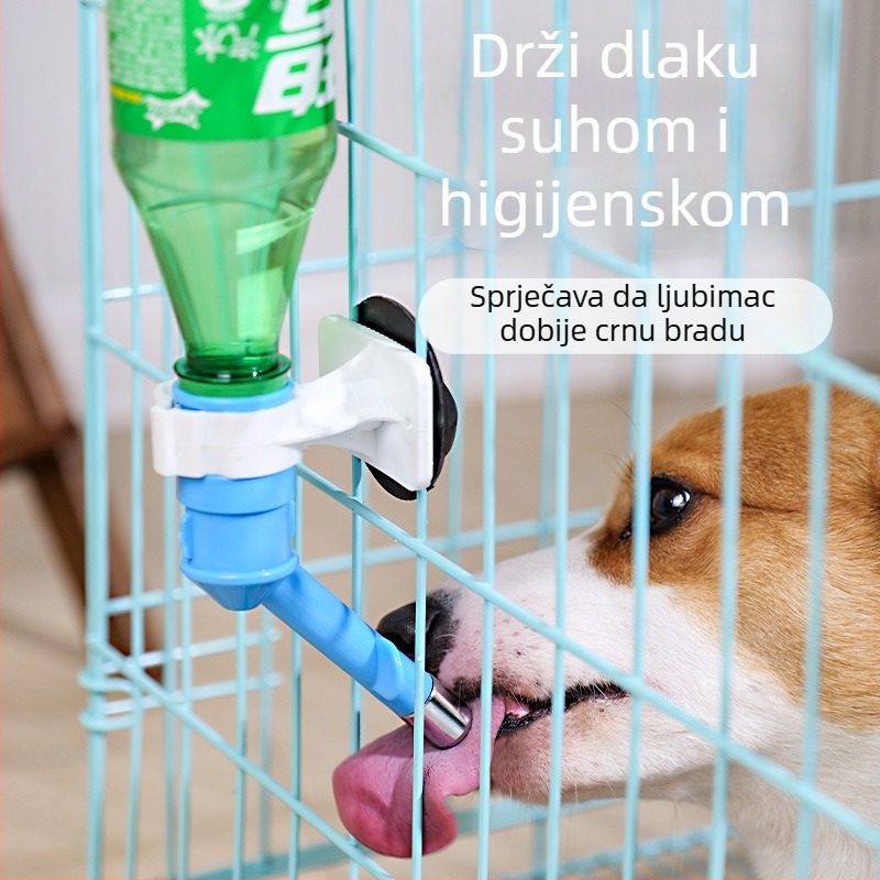 Glava za piti ljubimce - dvostruka glava, viseća kugla dizajn, plastična, kompatibilna s bočicom, automatsko hranjenje, marka Tutu
