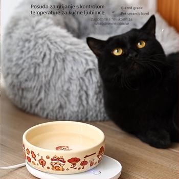 Keramička zdjela za vodu i hranu za mačke s automatskim hranjem i vodom s regulacijom temperature (Materijal: keramika; Podrijetlo: Quanzhou; Automatsko hranjenje: Da; Pakiranje: 36 kom.)