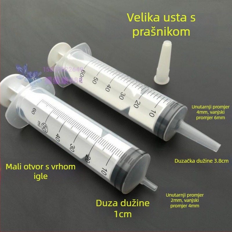 Siringa za klizmu za hranjenje starijih, plastična, ručno hranjenje, paket od 500 komada, za akvarij