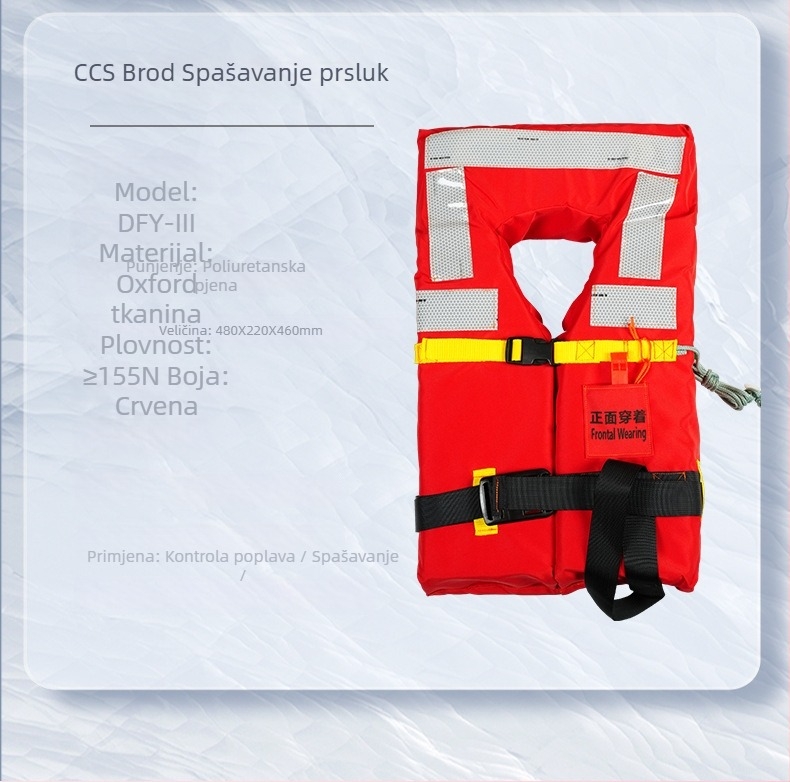Životni prsluk za brodove - Novi standard, CCS certifikat, pogodan za odrasle i djecu