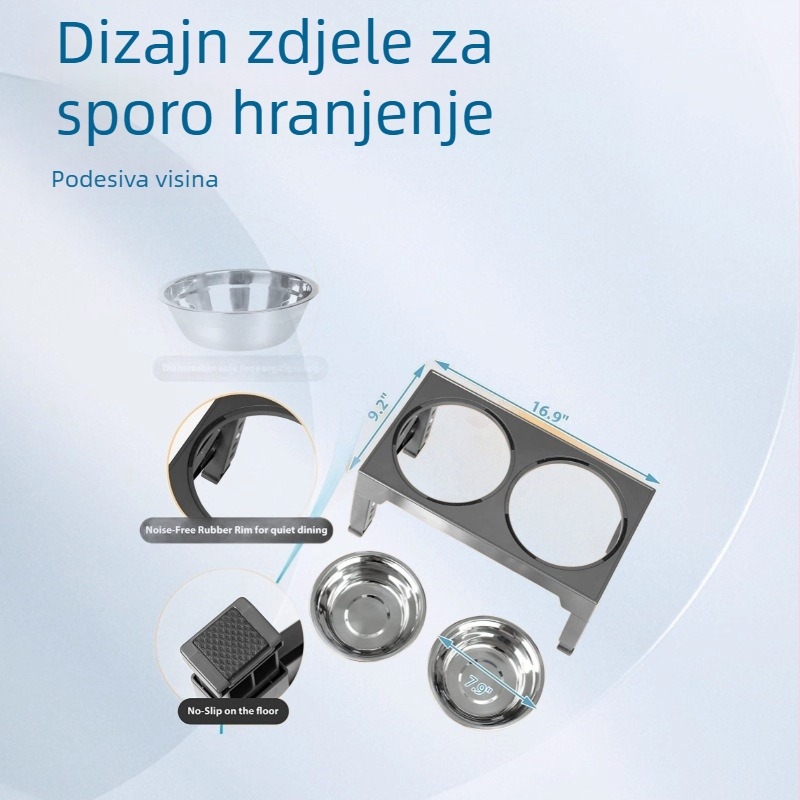 Set posuda za hranu kućnih ljubimaca od nehrđajućeg čelika, 16 komada, marka Other