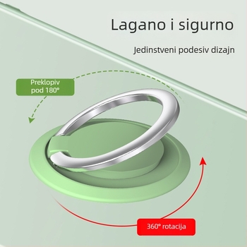 Držač s prstenom za telefon – magnetski auto i stolni držač, metal, Raufini, podrška prilagođavanju