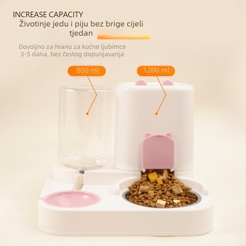 Hi cute Automatski posluživač vode za mačke i automatska hranilica – sve u jednom, od plastike