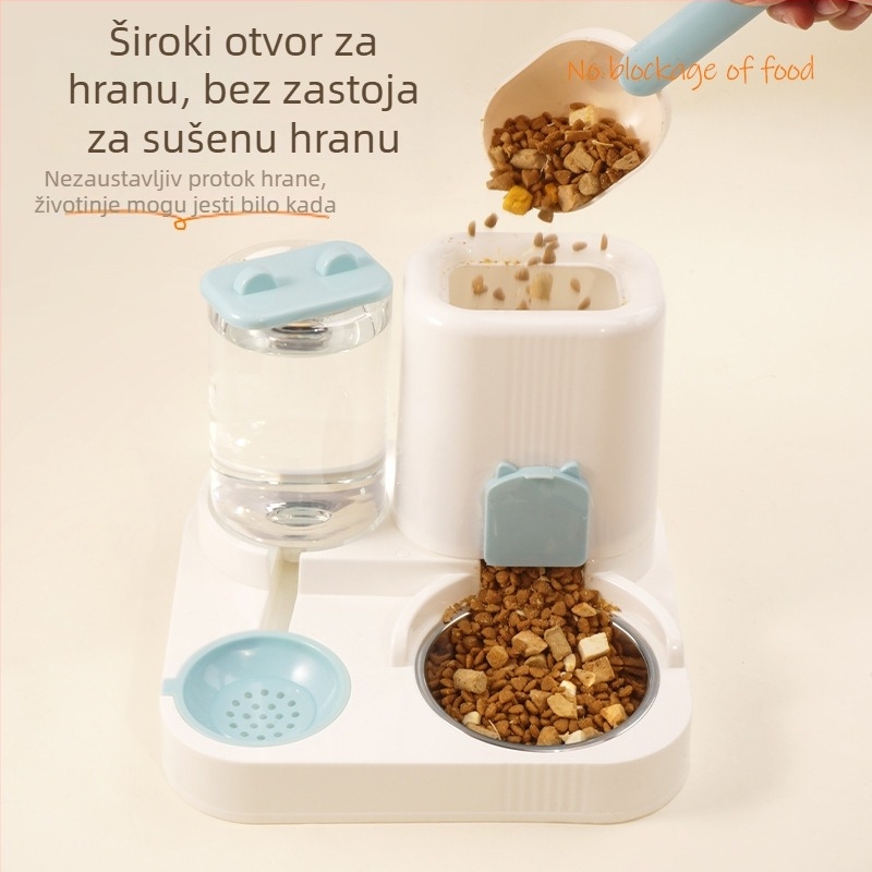 Hi cute Automatski posluživač vode za mačke i automatska hranilica – sve u jednom, od plastike