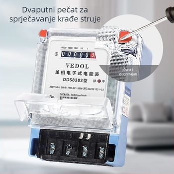 Digitalni pametni elektromjer 220V, jednofazni, za stambenu upotrebu