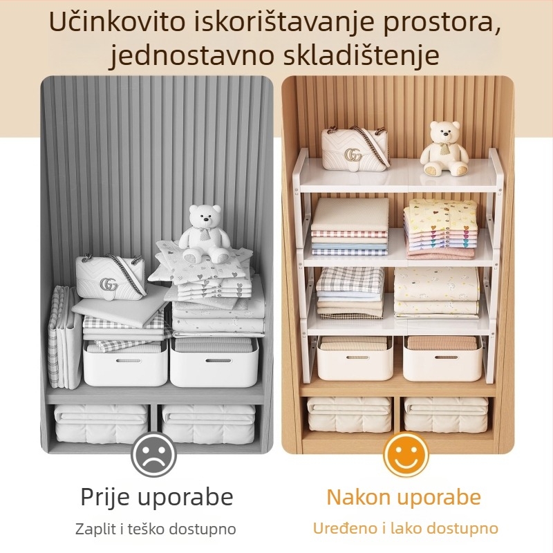 Višeslojni stojak za kuhinjski pult, metal, starinski stil, pravokutni dizajn, bez montaže, pogodan za ploču, kut ili zid