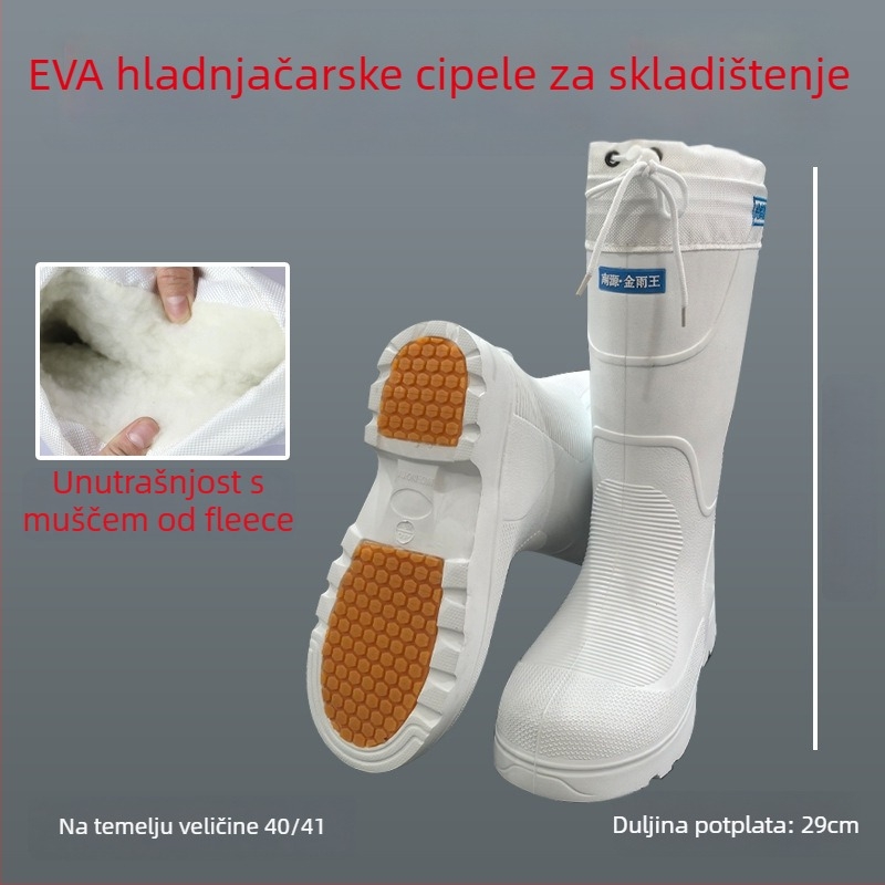Unisex visoke kišne čizme s EVA gornjim dijelom, gumom na podnož i unutarnjom postavom od umjetnog kratkog pliša