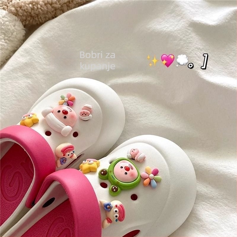 3D kopča za Crocs s motivom dabra — cvijet i zvjezdica, slatka karikaturalna dodatna oprema