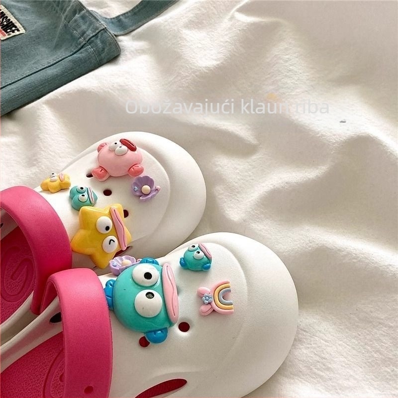 3D kopča za Crocs s motivom dabra — cvijet i zvjezdica, slatka karikaturalna dodatna oprema