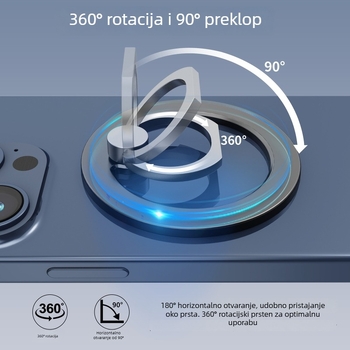 MagSafe prstenasti držač - ultra tanak, legura, magnetsko pričvršćivanje, kompatibilan s iPhone