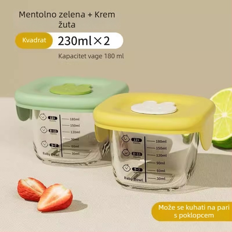Zatvorena plastična posuda za žitarice, suho voće i grickalice; okruglog oblika, sigurna za mikrovalnu, 1 razina; Marka Yilan