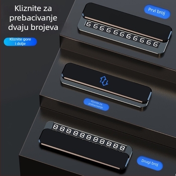 Privremeni znak za parkiranje, oblik STOP znaka, model V6, metalno kućište, baza od legure + zrcalni PC, tisk logotipa dostupan