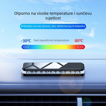 Privremeni znak za parkiranje, oblik STOP znaka, model V6, metalno kućište, baza od legure + zrcalni PC, tisk logotipa dostupan