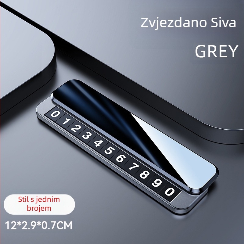 Privremeni znak za parkiranje, oblik STOP znaka, model V6, metalno kućište, baza od legure + zrcalni PC, tisk logotipa dostupan