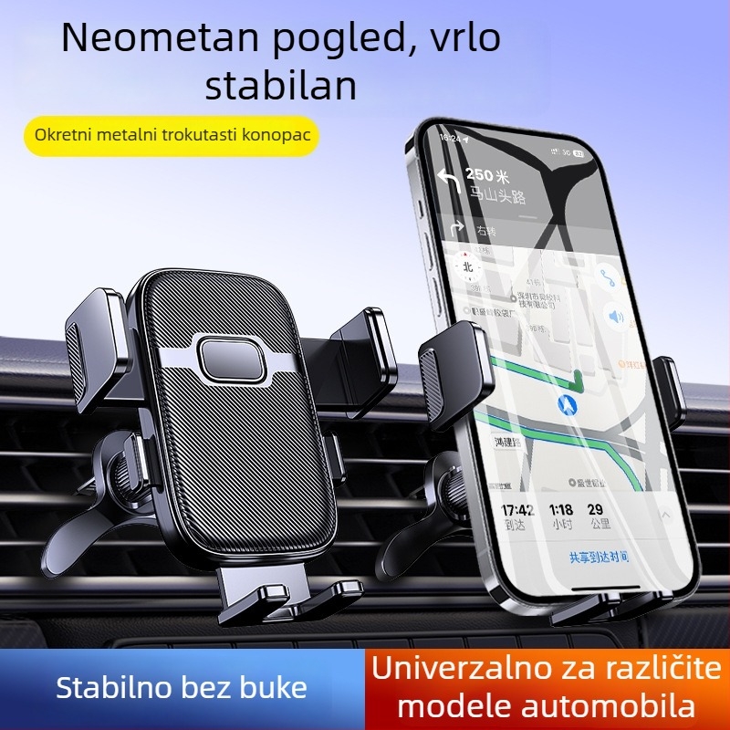 Mo jile Držač za telefon u automobilu - Snap-on ugradnja na ventilacijski otvor, Opća kompatibilnost, Bez napajanja