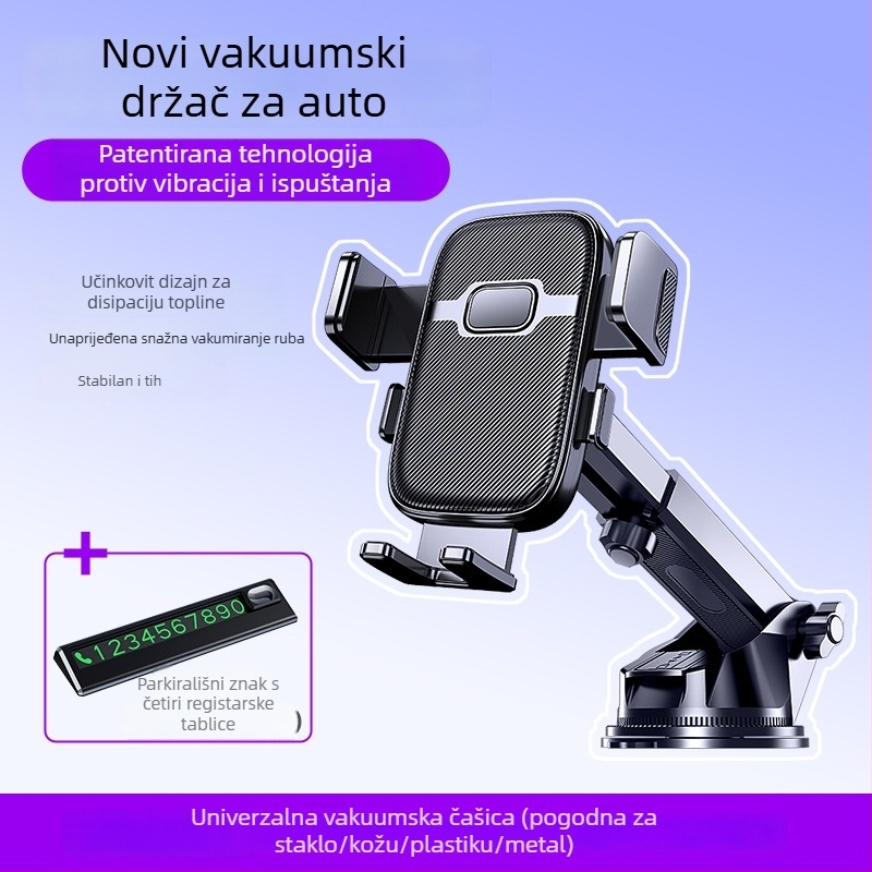 Mo jile Držač za telefon u automobilu - Snap-on ugradnja na ventilacijski otvor, Opća kompatibilnost, Bez napajanja