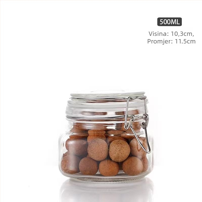 Staklena hermetički zatvorena posuda za hranu, kapaciteta ispod 300 ml, mikrovalna pećnica kompatibilna, nepravilnog oblika, s otisnutim logom