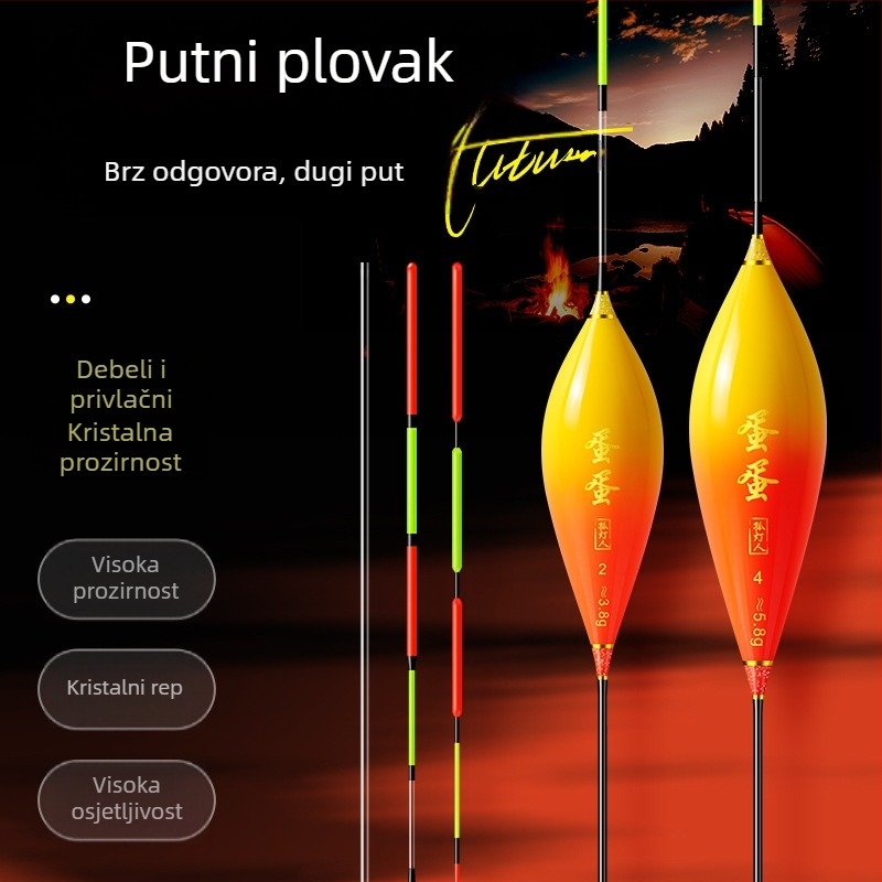 Ribolovni plutač s kristalnim repom – prozračan, nano materijal, kategorija: plutači i buoyi za ribolov, brand Lonely lamp man