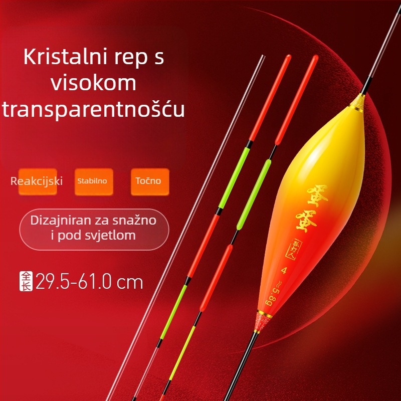 Ribolovni plutač s kristalnim repom – prozračan, nano materijal, kategorija: plutači i buoyi za ribolov, brand Lonely lamp man