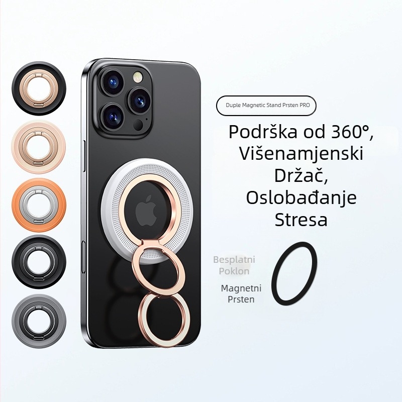Stolni držač za mobitel s 360° rotacijom, tijelo od PC-a i aluminijske legure, podržava prilagodbu