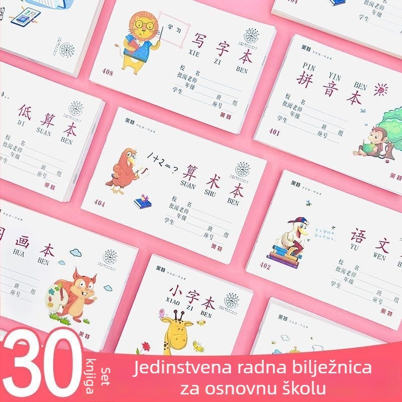 Radna bilježnica za osnovnu školu: Pinyin, aritmetika, pisanje, crtanje i pravopis kineskih znakova za predškolsku djecu