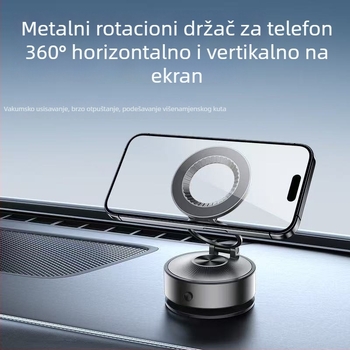Automobilski magnetski držač za telefon sa vakuumskim usisavanjem – 360° rotacija, sklopivi dizajn, univerzalna kompatibilnost