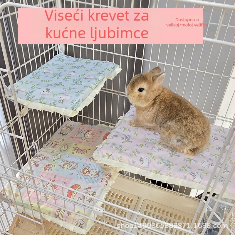 Viseća platforma za mala kućna ljubimca u kavezu – metalni okvir, pjena i navlaka