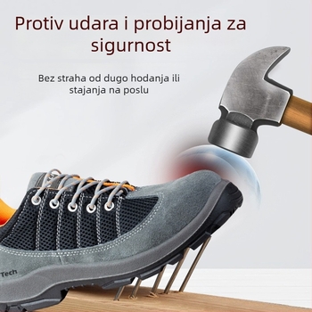 Zaštitna radna obuća: antistatika, otporna na udarce, otporna na prodiranje, otporna na habanje, velur koža
