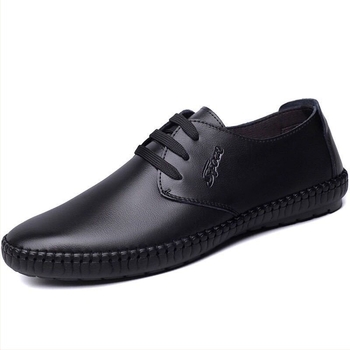 Muške Bean Shoes od PU kože, s remenom, okrugli vrh, ravna potpetica – engleski stil za poslovno-slobodno vrijeme