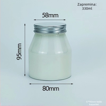 Jogurt posuda s trapeznim pakiranjem, prozirna PET posuda, PVC plast, posuda za začine, kapacitet 1000 ml+