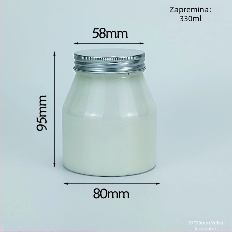 Jogurt posuda s trapeznim pakiranjem, prozirna PET posuda, PVC plast, posuda za začine, kapacitet 1000 ml+