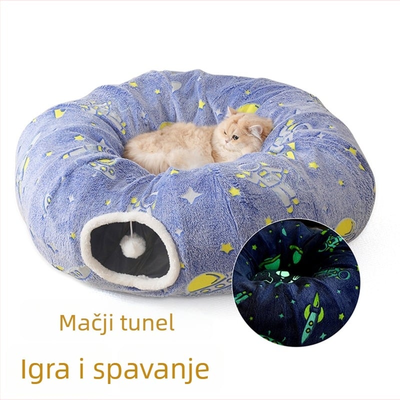 Tunelsko gnijezdo za mačke — tkanina, toplinska funkcija, pogodno za mačke, zečeve i hrčke; marka ZOOZEE