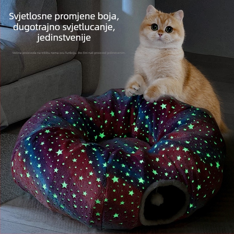 Tunelsko gnijezdo za mačke — tkanina, toplinska funkcija, pogodno za mačke, zečeve i hrčke; marka ZOOZEE