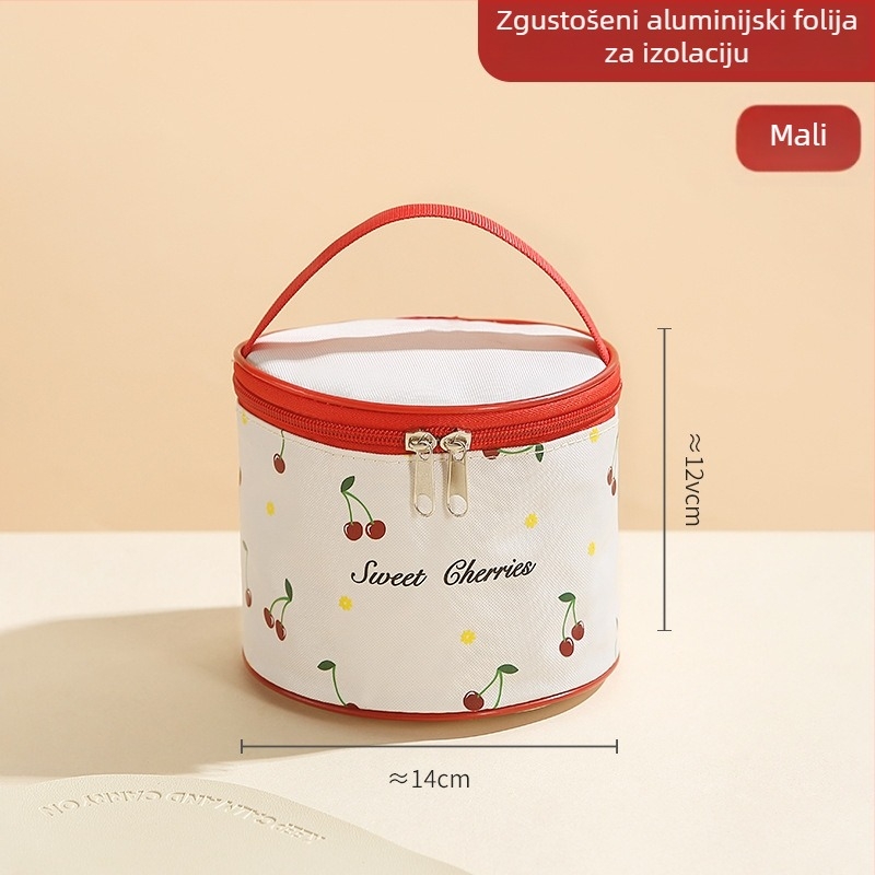 316 čelična izolirana kutija za ručak sa zatvorenim poklopcem, mikrovalno sigurna, okruglog oblika, kapacitet 301–800 ml