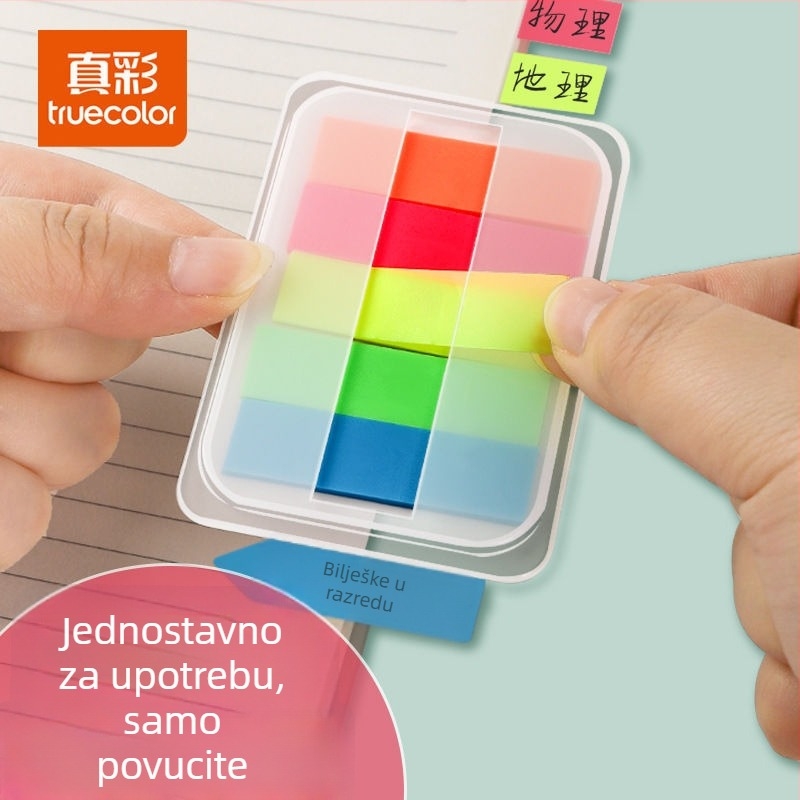 Indeksne naljepnice i prozirne pisljive naljepnice, samoljepljive, 100 komada; Marka: Truecolor; Samoljepljive; 100 komada; Prozirne; Pisljive