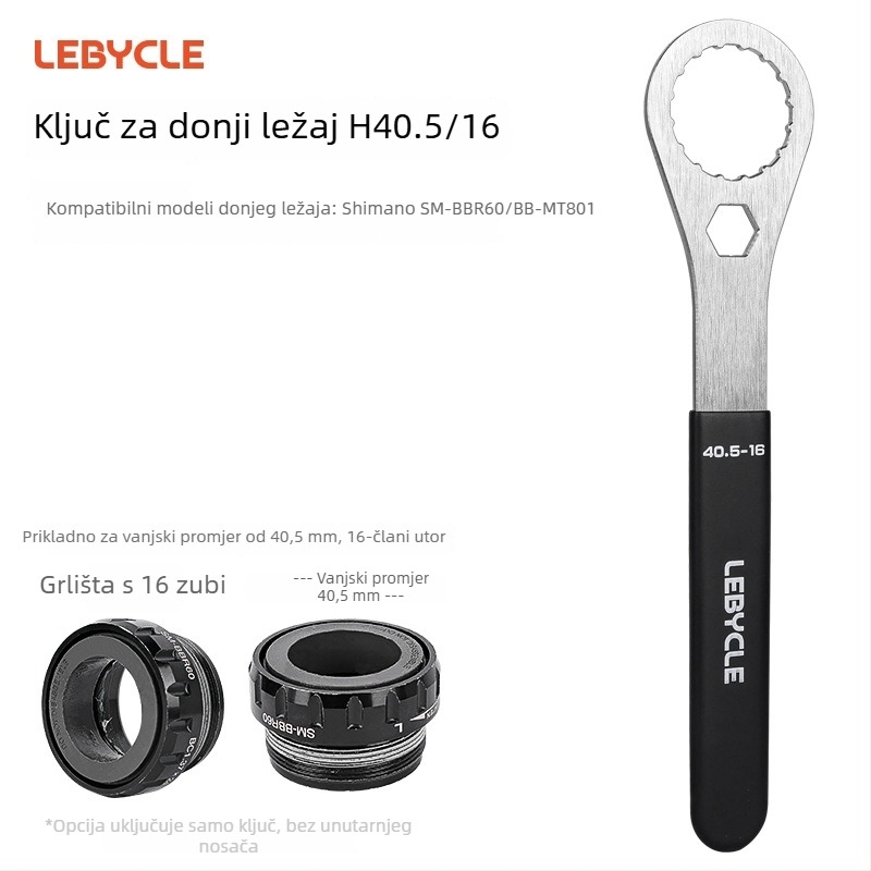 Lebycle nehrđajući čelik integrirani crankset BB ključ T47