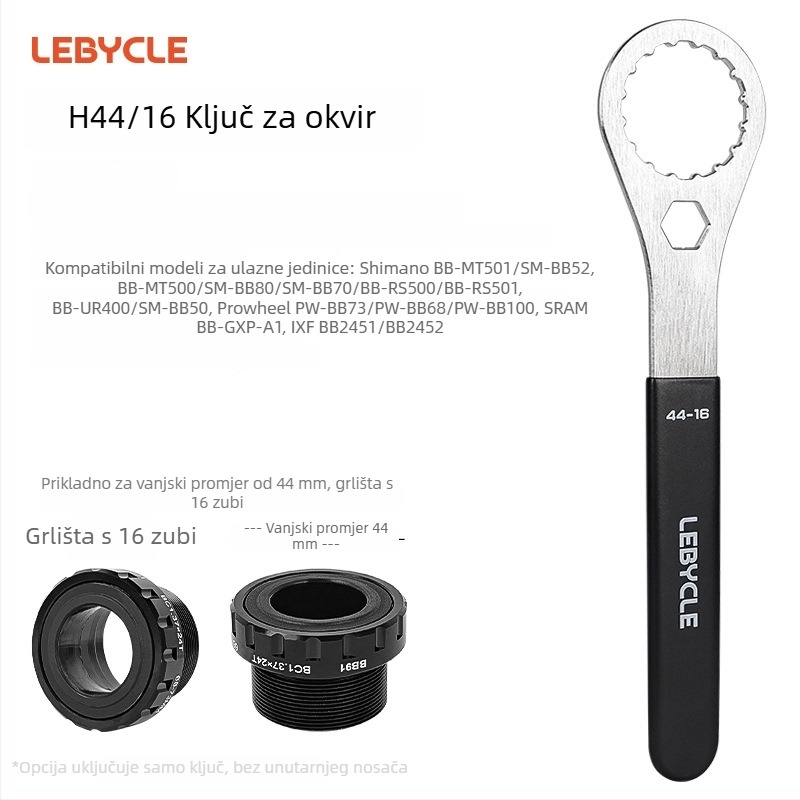 Lebycle nehrđajući čelik integrirani crankset BB ključ T47