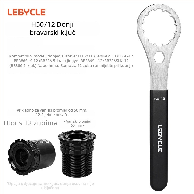 Lebycle nehrđajući čelik integrirani crankset BB ključ T47