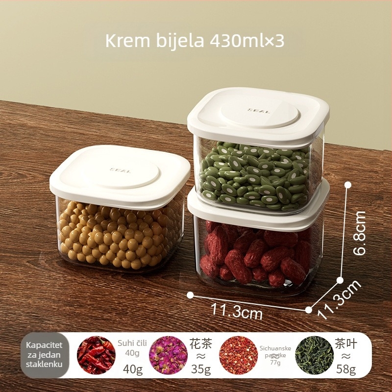 Zatvorena posuda za hranu za kuhinju – ovalni PET spremnik, kapacitet ispod 300 ml, može se koristiti u mikrovalnoj, etničkog stila