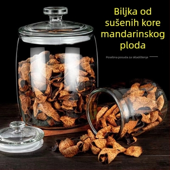 Lingyun Staklena zatvorena posuda za kimchi i kiseli krastavci, kvaliteta hrane, kapacitet više od 5 L, okrugla s poklopcem