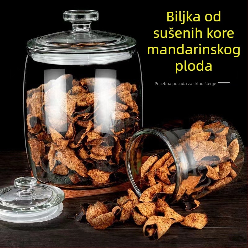 Lingyun Staklena zatvorena posuda za kimchi i kiseli krastavci, kvaliteta hrane, kapacitet više od 5 L, okrugla s poklopcem