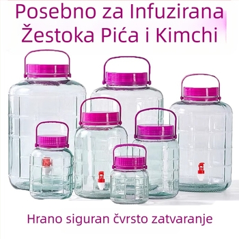 Staklena posuda za kisanje bez olova, zatvorena, ovalnog oblika, kućna upotreba