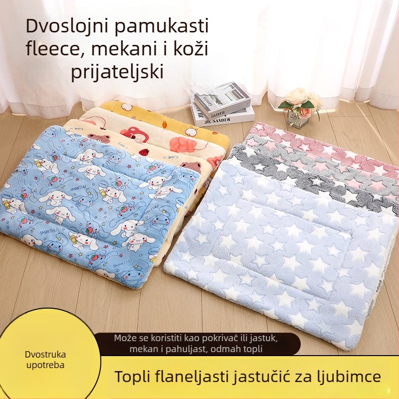 Podložak za kućne ljubimce, dvostrano flanelni, debeo i topao, za pse, Cotton taro